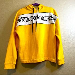 PINK, yellow hoodie. NWOT (A-11)